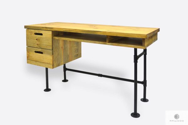 Loft desk of solid wood and pipes to office DENAR