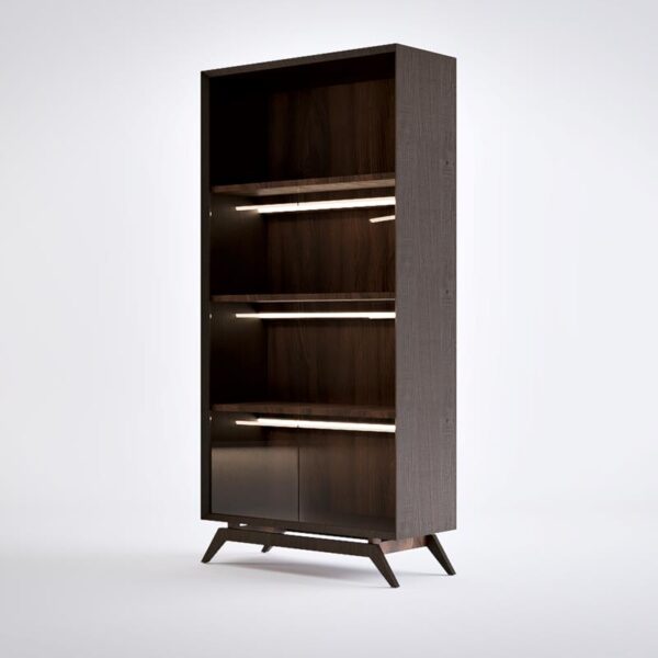 Modern wooden display cabinet with lighting to living room CLEO