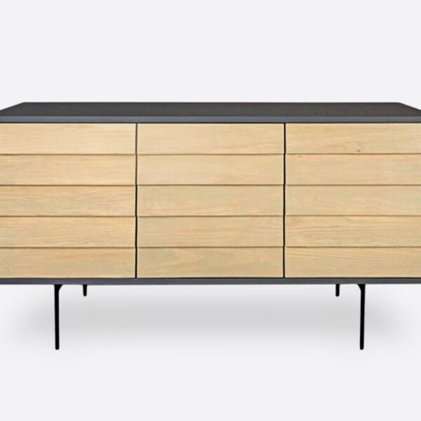 Modern chest of drawers of solid wood TV cabinet to living room ADEO