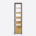 Industrial style bookcase with drawer - material OAK