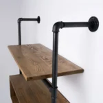 Loft bookcase made of wood and metal DENAR