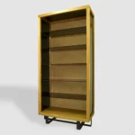Oak showcase bookcase for living room solid wood MOCCA
