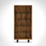 Oak showcase bookcase for living room solid wood MOCCA