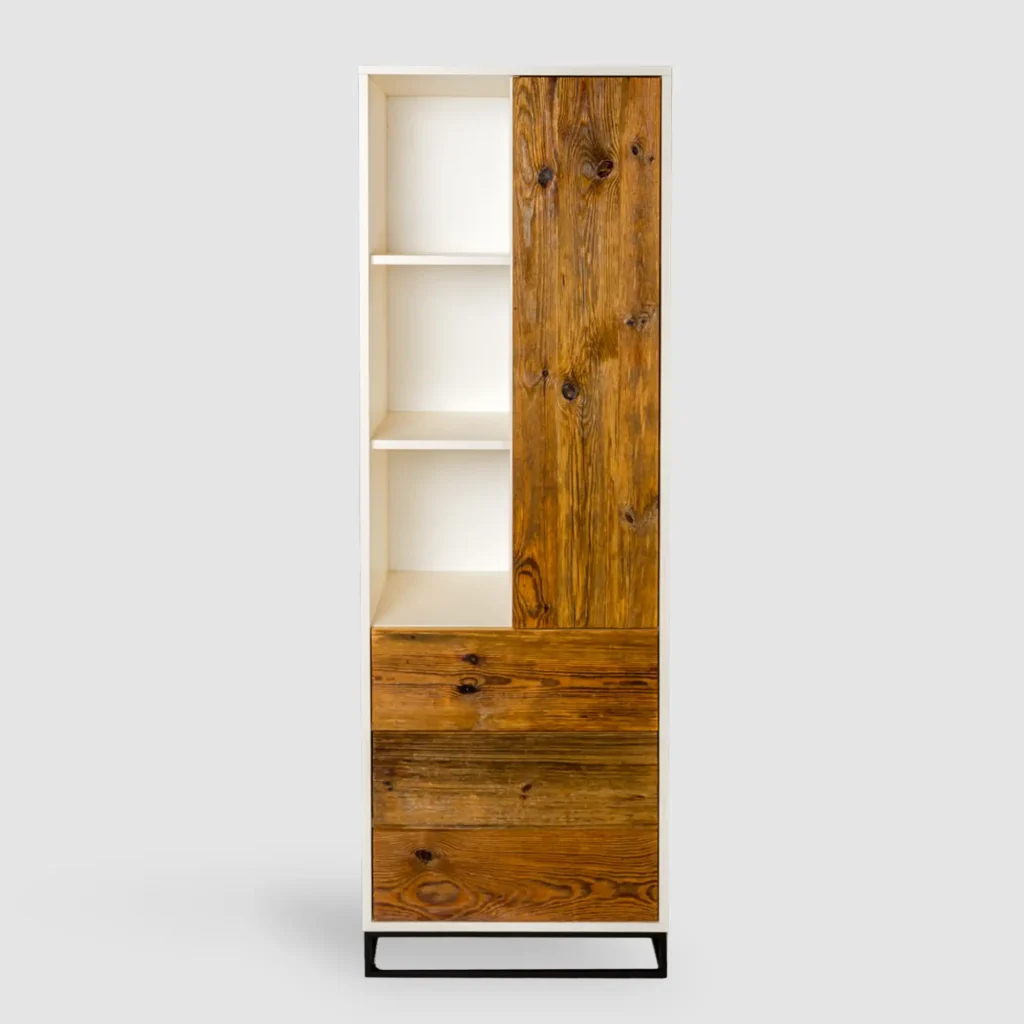 Post shelving made of solid wood and boards ADEO