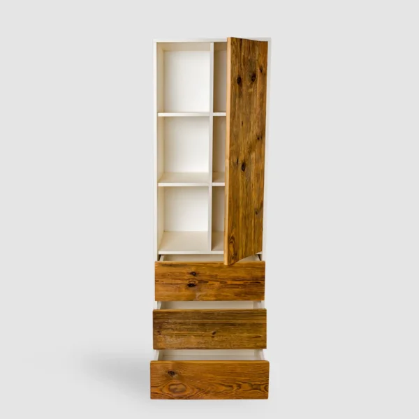 Post shelving made of solid wood and boards ADEO