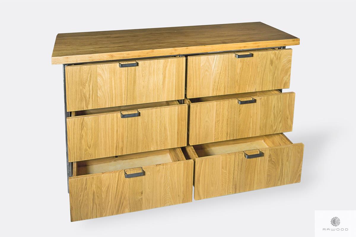 Oak Dresser With Drawers Of Solid Wood, Solid Oak Wood Dresser