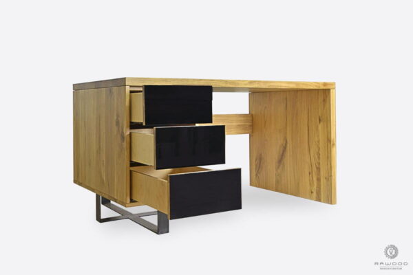 Solid wooden desk of oak wood to office MOCCA