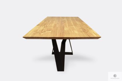 Industrial table of solid wood and steel for size BORNEO