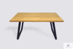 Table with oak tabletop and metal legs to dining room CALLA