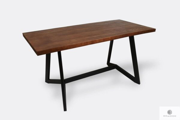 Table with wooden tabletop on metal legs GERES