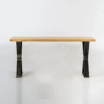 Industrial oak table X legs for dining room BREGON