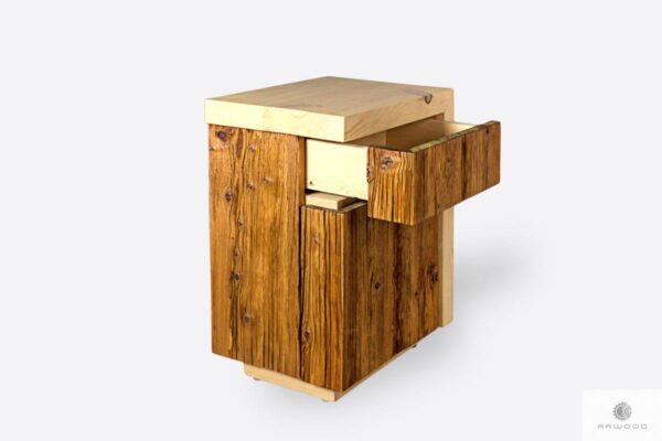 Bedside table with drawer of wood for room IKSJA