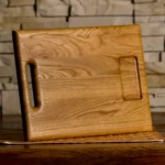 Dębowa deska kuchenna z pojemnikiem
