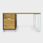 Modern wooden desk on metal legs DENIS