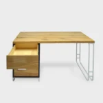 Modern wooden desk on metal legs DENIS