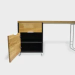 Modern wooden desk on metal legs DENIS