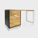 Modern wooden desk on metal legs DENIS