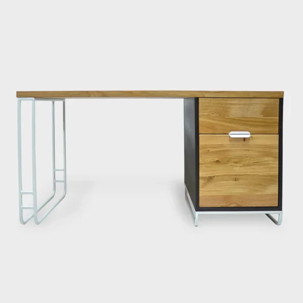 Modern wooden desk on metal legs DENIS
