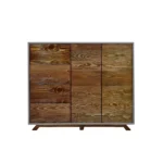 Modern wooden chest of drawers fronts made of old wood BERGEN