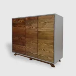 Modern wooden chest of drawers fronts made of old wood BERGEN
