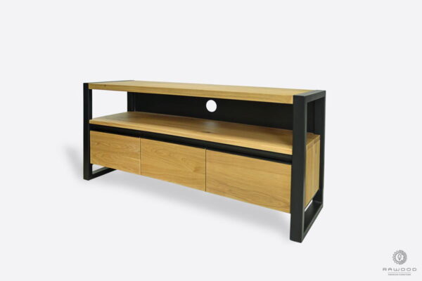 Oak TV stand with drawers to living room CAMERON