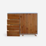 Komoda BERGEN fronty ze starego drewna kolor mocca