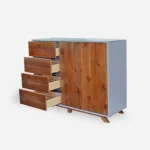 Komoda BERGEN fronty ze starego drewna kolor mocca