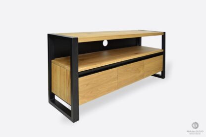 TV cabinet of oak wood with metal for order CAMERON