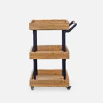 Drewniany wózek fryzjerski w stylu loft