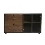 Wooden chest of drawers for living room with drawers solid wood BERGEN
