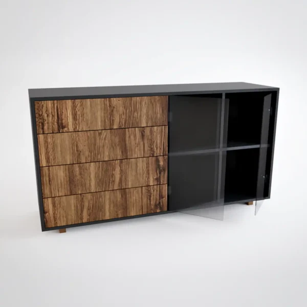 Drewniana komoda z szufladami lWooden chest of drawers for living room with drawers solid wood BERGENite drewno BERGEN
