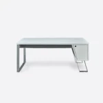 Nowoczesne biurko drewniane BORA - białe