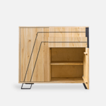 dębowa komoda bora podstawa stal czarna (6)