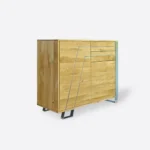 Modern oak chest of drawers made of solid wood for the living room BORA