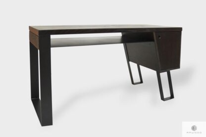 Industrial wooden black desk to office BORA
