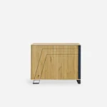 Modern oak chest of drawers made of solid wood for the living room BORA