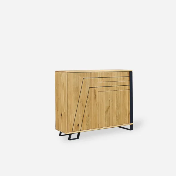 Modern oak chest of drawers made of solid wood for the living room BORA