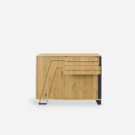 Modern oak chest of drawers made of solid wood for the living room BORA