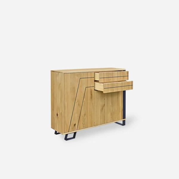 Modern oak chest of drawers made of solid wood for the living room BORA