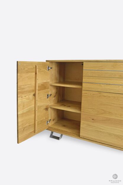 Modern chest of drawers of solid oak wood for size to bedroom BORA