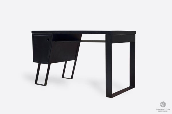 Modern design black desk with metal legs for size BORA