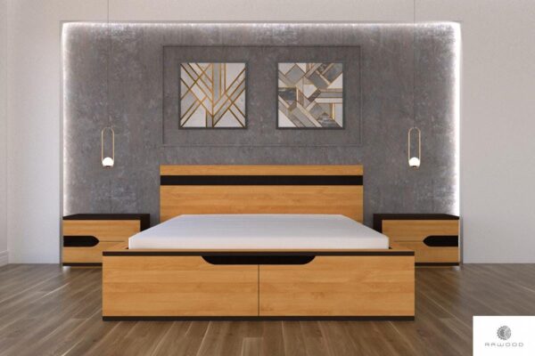 Nightstands and beds of solid oak wood to bedroom LAGOS