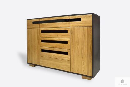 Design oak chest of drawers for size to living room LAGOS I