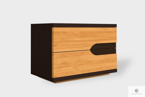 Design nightstand of solid wood with drawers to bedroom LAGOS