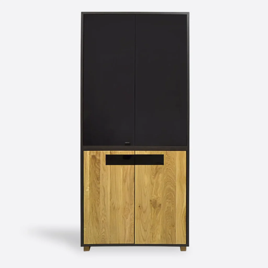 Duża witryna dębowa do salonu LAGOS