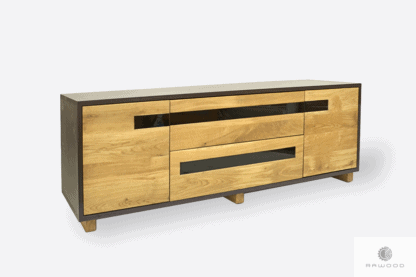 Modern oak TV stand with drawers to living room LAGOS