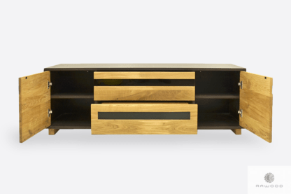 Oak TV cabinet in industrial style to living room LAGOS