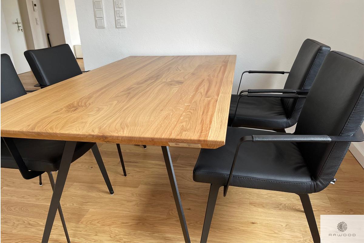 Design table with oak table top with swiss edges for size to dining room kitchen VITA