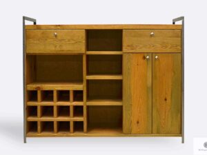 Industrial bar cabinet of wood to dining room kitchen
