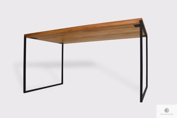 Oak dining table with metal legs NESCA II